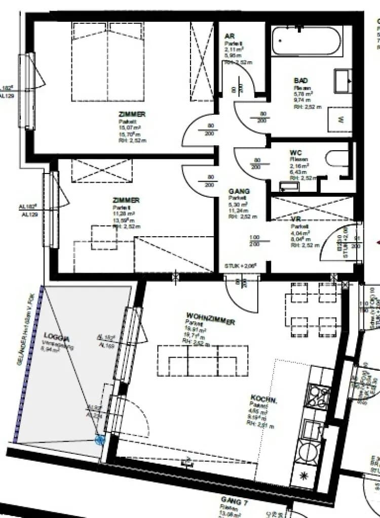 3-Zimmer-Wohnung mieten in Wien – 70,3 m², € 1.345 – Bild 14 von 14