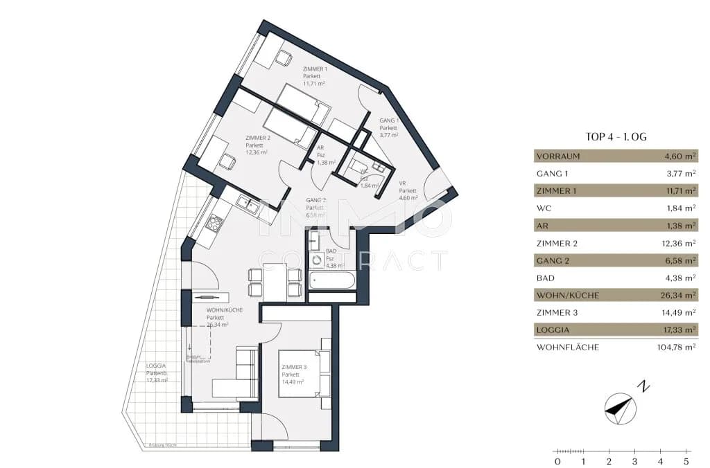 4-Zimmer-Wohnung kaufen in Wien – 104,78 m², € 579.000 – Bild 8 von 8