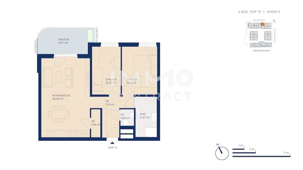 3-Zimmer-Wohnung kaufen in Wien – 69,59 m², € 379.000 – Bild 10 von 10