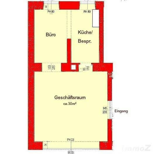 2-Zimmer-Gewerbeimmobilie mieten in Graz – 58 m², € 608 – Bild 1 von 6