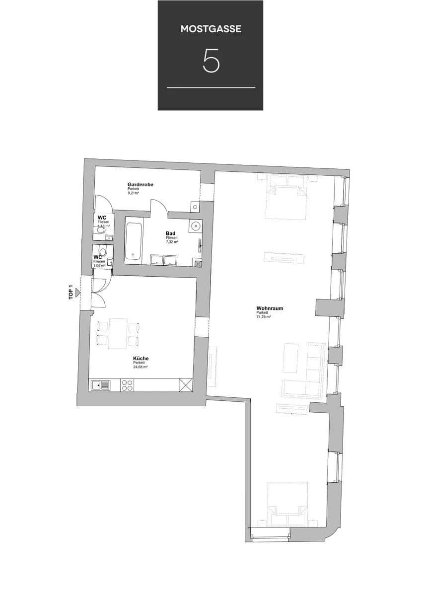 2-Zimmer-Wohnung kaufen in Wien – 118,2 m², € 898.000 – Bild 9 von 9