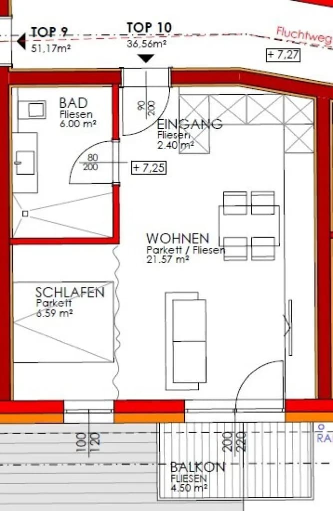 1-Zimmer-Wohnung kaufen in Vöcklabruck – 36,56 m², € 190.000 – Bild 3 von 6