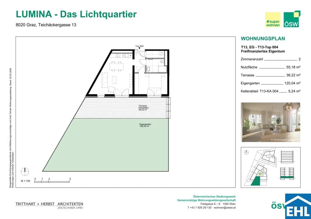 2-Zimmer-Wohnung kaufen in Graz – 55,18 m², € 266.000 – Bild 10 von 10