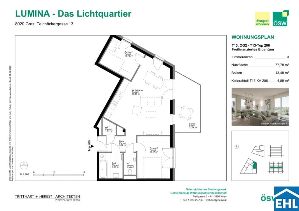 3-Zimmer-Wohnung kaufen in Graz – 77,78 m², € 348.000 – Bild 9 von 9