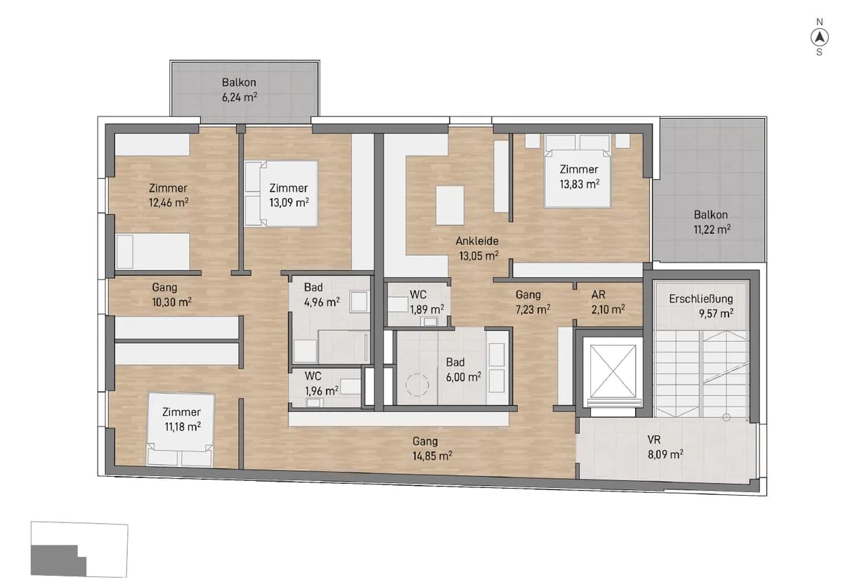 5-Zimmer-Wohnung kaufen in Graz – 199,46 m², € 1.249.459 – Bild 4 von 6