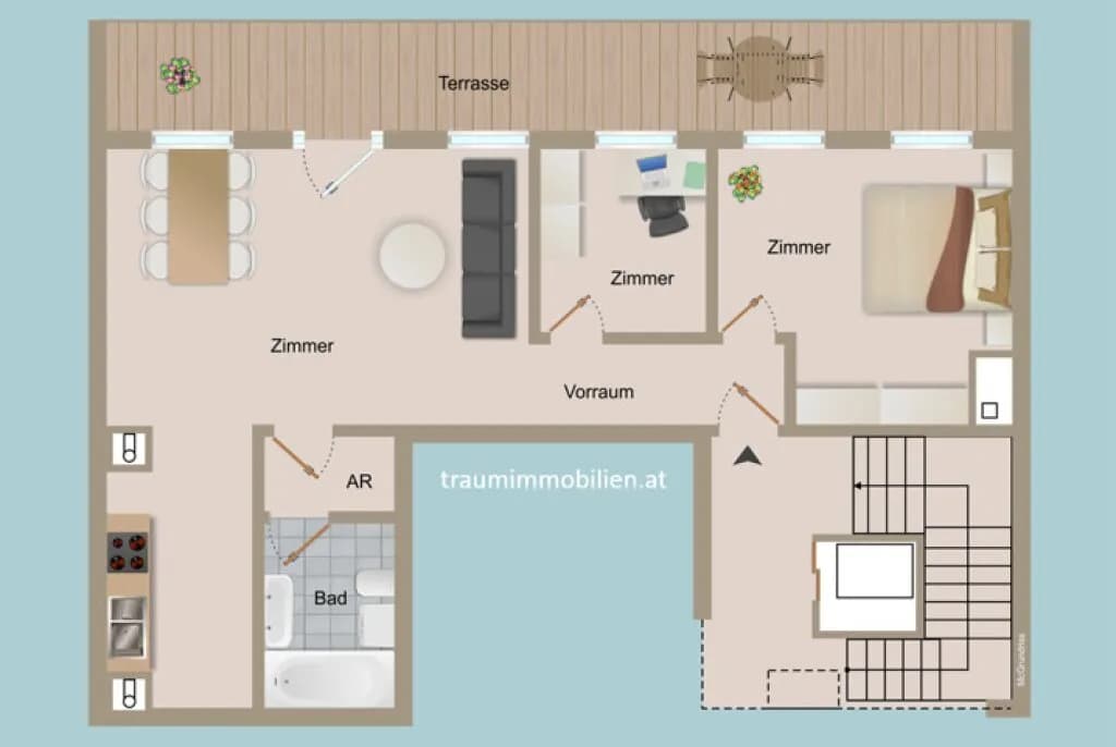 3-Zimmer-Wohnung mieten in Wien – 65 m², € 1.214 – Bild 2 von 19