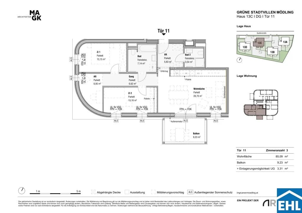 3-Zimmer-Wohnung mieten in Mödling – 85,09 m², € 1.699 – Bild 14 von 14
