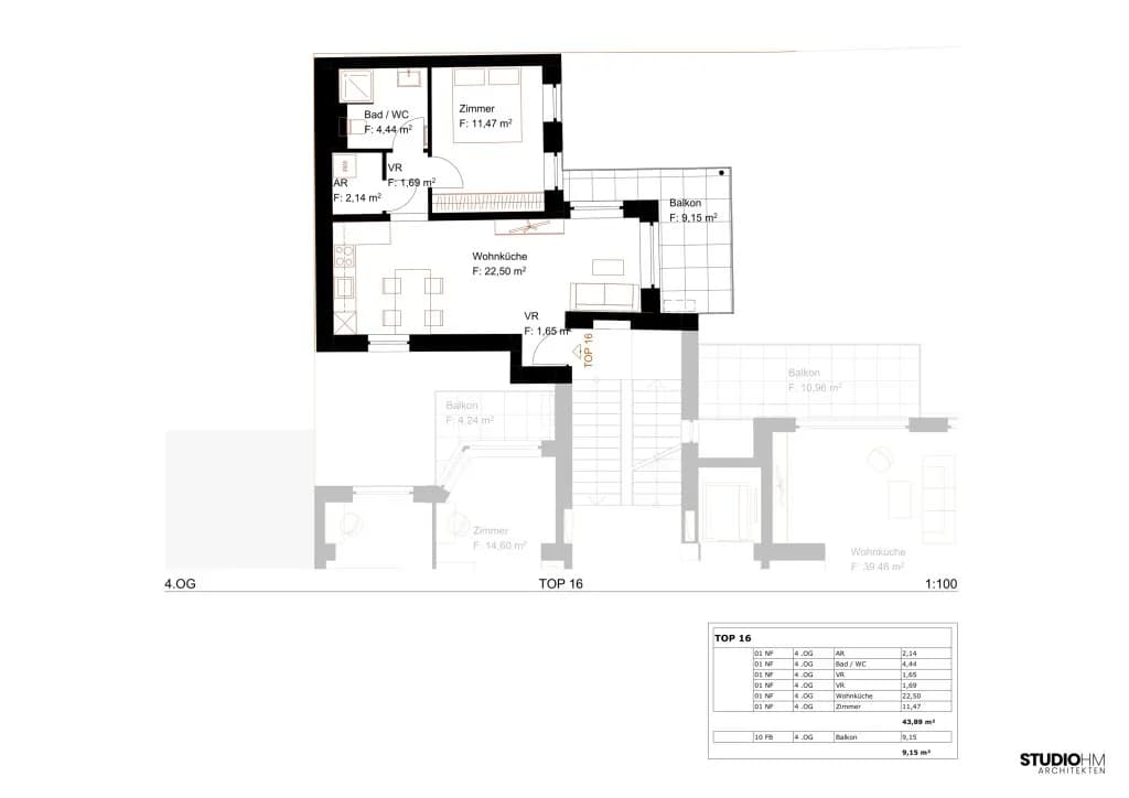 2-Zimmer-Wohnung kaufen in Wien – 43,89 m², € 309.000 – Bild 15 von 15