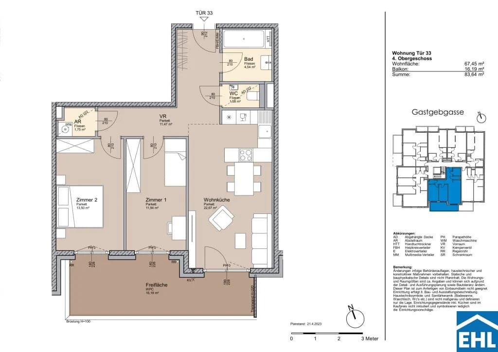 3-Zimmer-Wohnung kaufen in Wien – 67,45 m², € 460.000 – Bild 12 von 12
