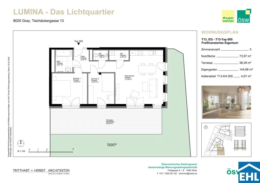 3-Zimmer-Wohnung kaufen in Graz – 73,97 m², € 367.000 – Bild 9 von 9
