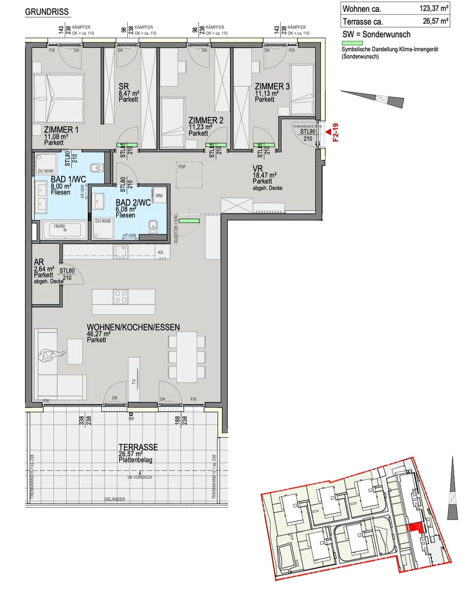 4-Zimmer-Wohnung kaufen in Klagenfurt – 123,38 m², € 639.900 – Bild 13 von 13