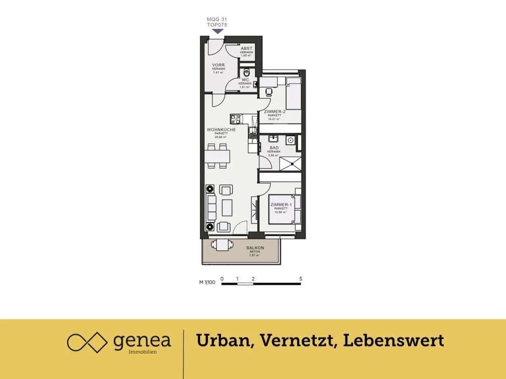 3-Zimmer-Wohnung mieten in Graz – 66,81 m², € 996 – Bild 2 von 28