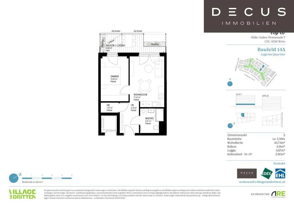 2-Zimmer-Wohnung kaufen in Wien – 43,74 m², € 318.600 – Bild 12 von 12