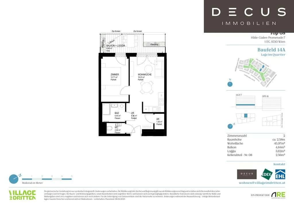 2-Zimmer-Wohnung kaufen in Wien – 45,97 m², € 333.000 – Bild 12 von 12