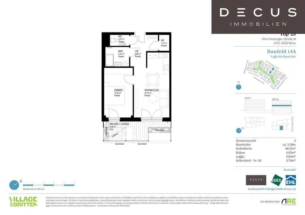 2-Zimmer-Wohnung kaufen in Wien – 48,51 m², € 355.500 – Bild 12 von 12