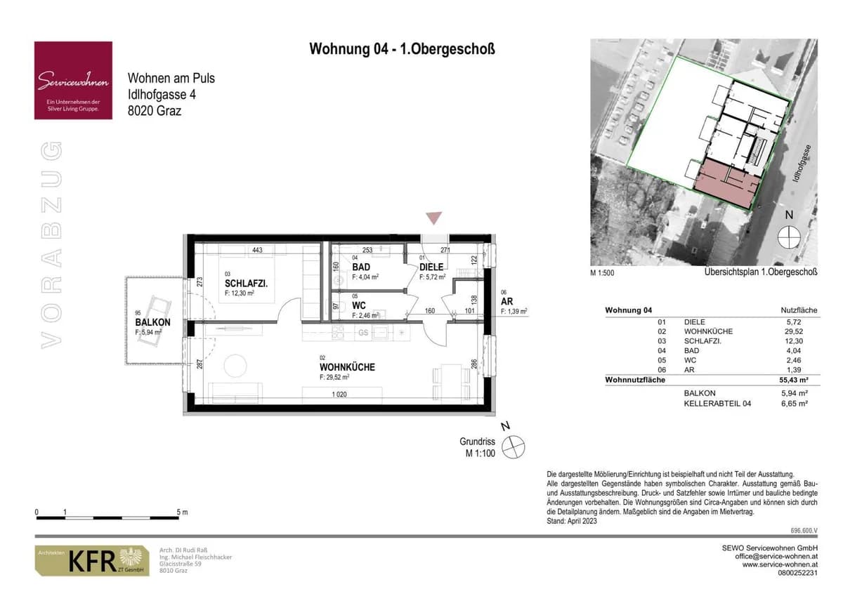 2-Zimmer-Wohnung mieten in Graz – 55,43 m², € 794 – Bild 8 von 8