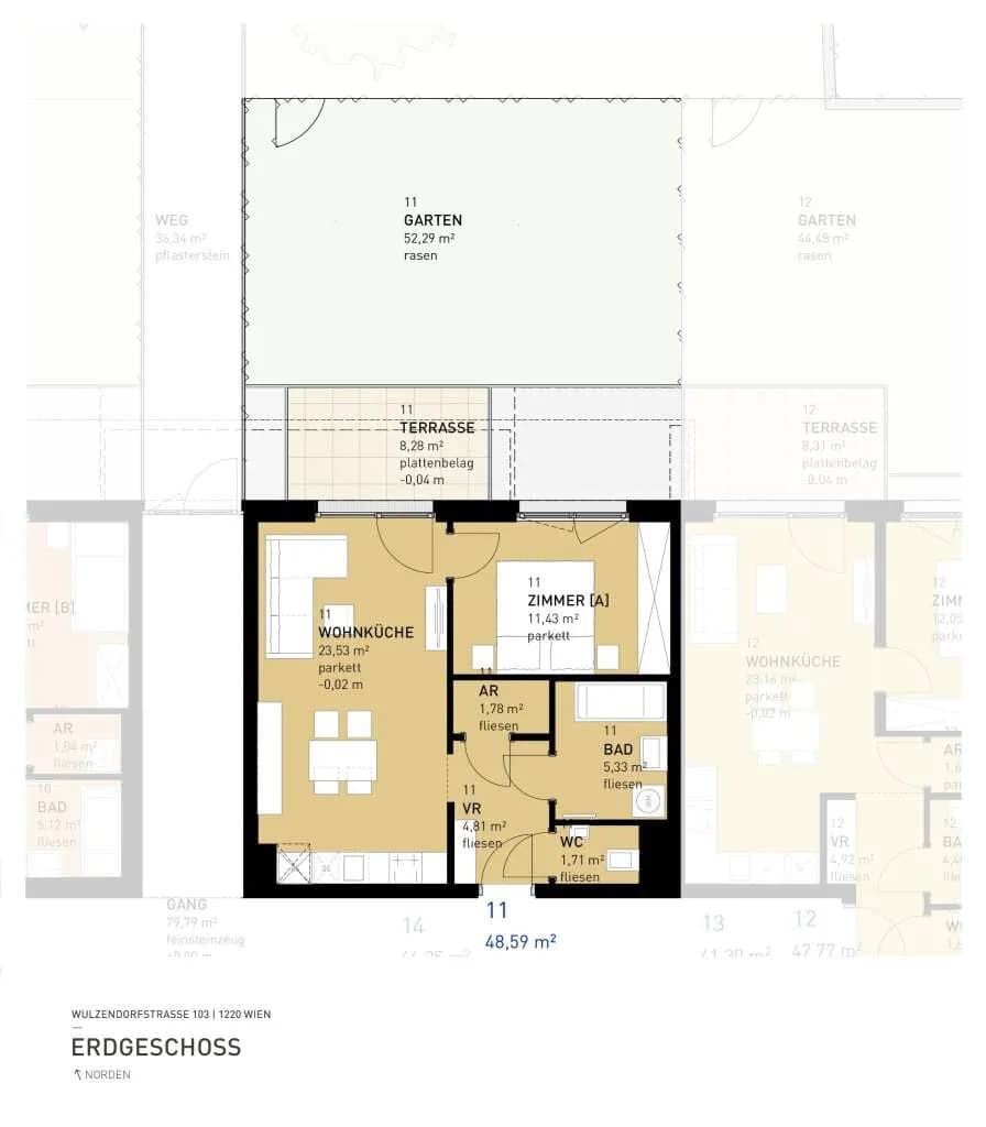 2-Zimmer-Wohnung kaufen in Wien – 48,59 m², € 334.500 – Bild 5 von 5