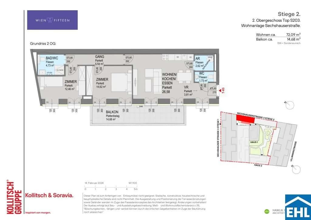 3-Zimmer-Wohnung kaufen in Wien – 70,86 m², € 579.000 – Bild 9 von 9