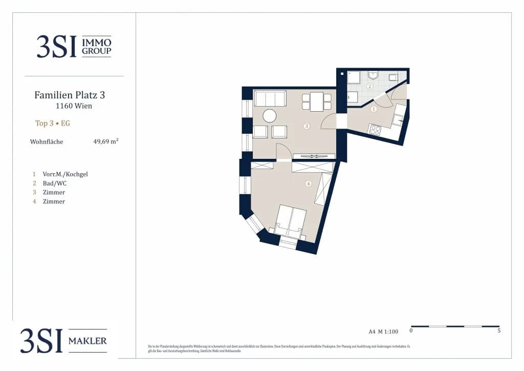 2-Zimmer-Wohnung kaufen in Wien – 49,69 m², € 208.000 – Bild 12 von 12