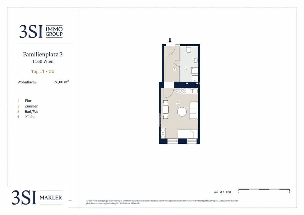 1-Zimmer-Wohnung kaufen in Wien – 26 m², € 129.000 – Bild 10 von 10