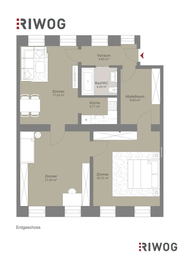 3-Zimmer-Wohnung kaufen in Wien – 80,02 m², € 275.000 – Bild 14 von 14