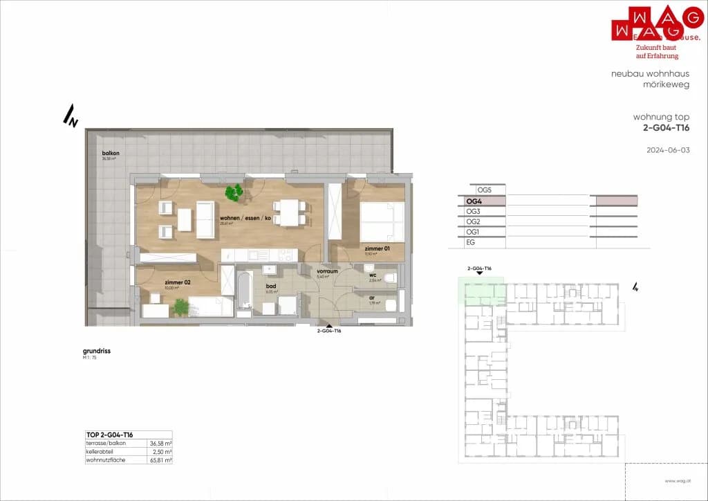 3-Zimmer-Wohnung kaufen in Linz – 65,81 m², € 427.060 – Bild 22 von 24