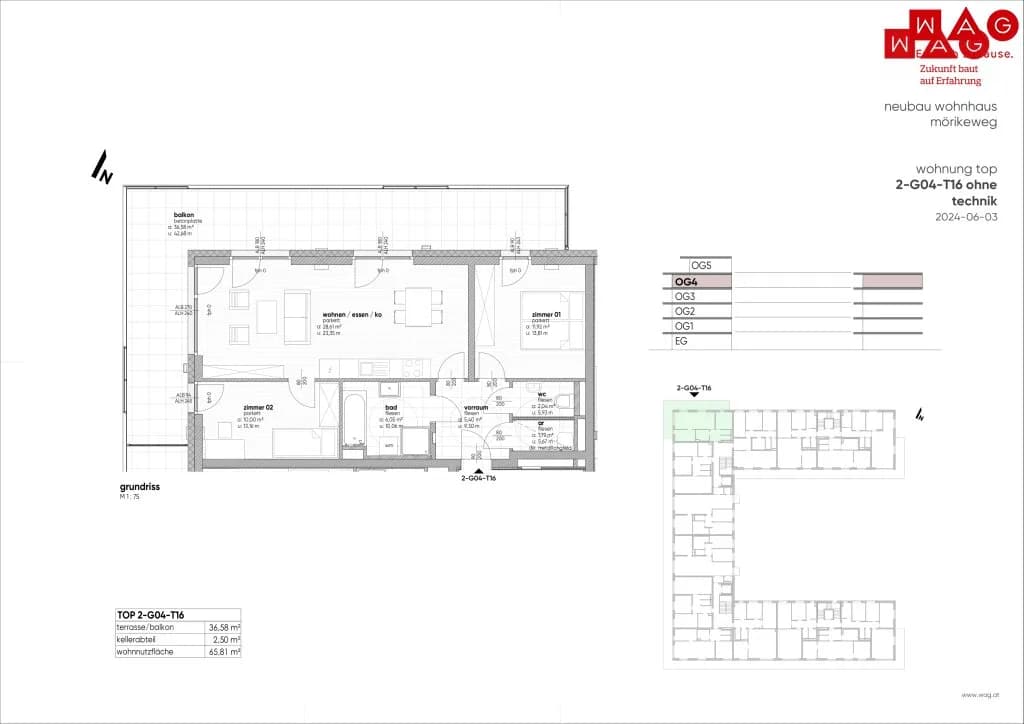 3-Zimmer-Wohnung kaufen in Linz – 65,81 m², € 427.060 – Bild 23 von 24