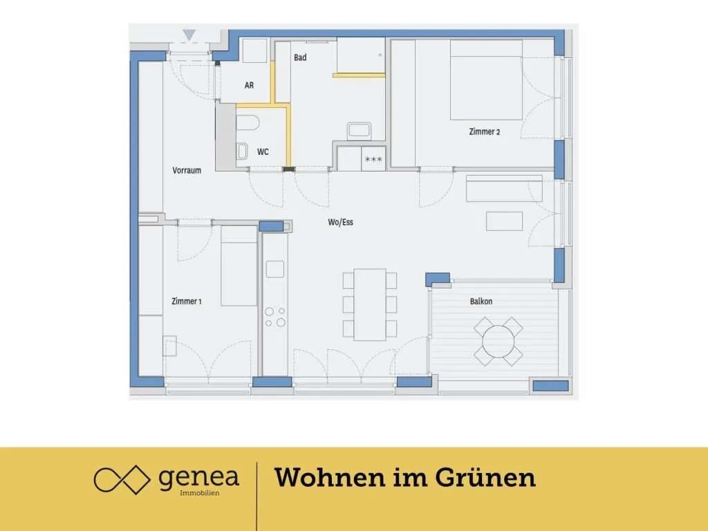 3-Zimmer-Wohnung kaufen in Graz – 75,73 m², € 380.000 – Bild 2 von 21