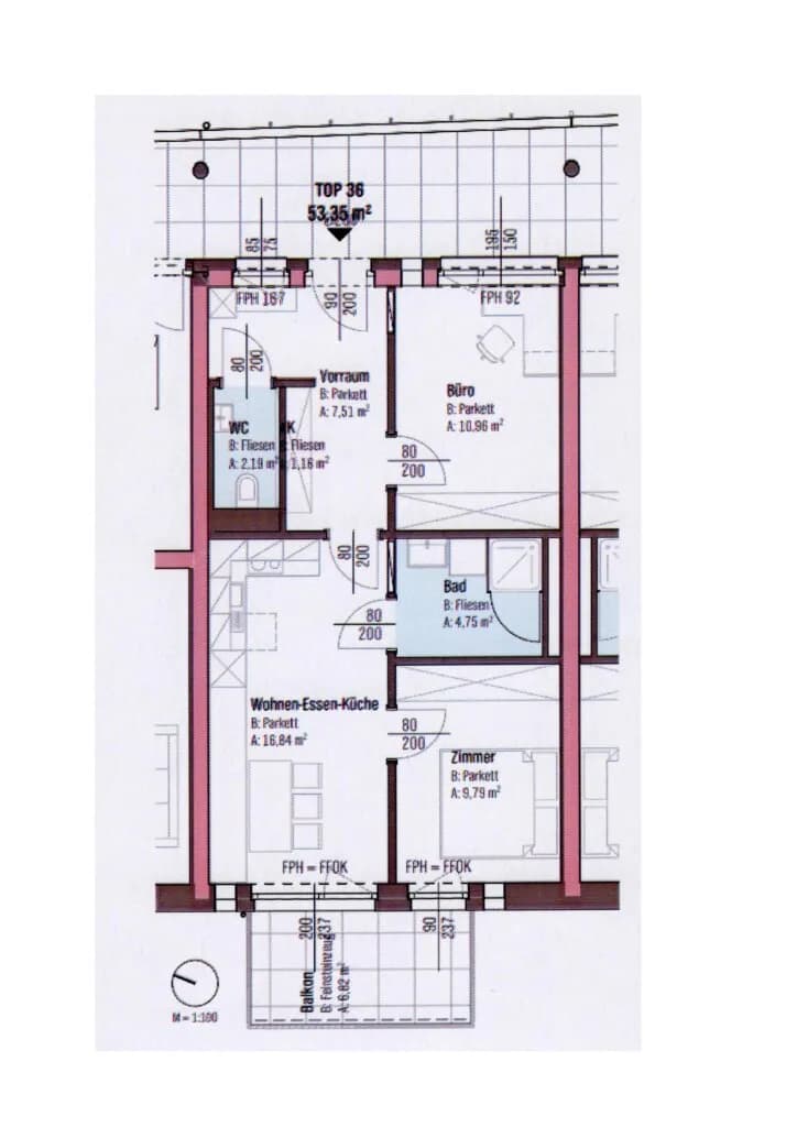 2-Zimmer-Wohnung mieten in Wels – 53,2 m², € 919 – Bild 7 von 9