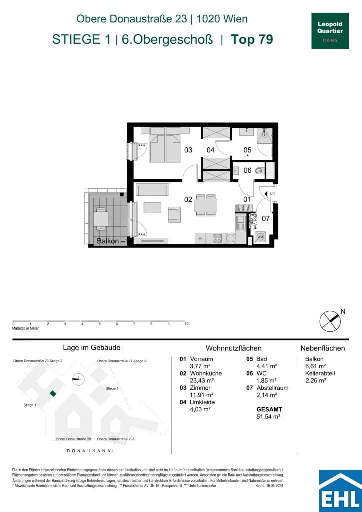 2-Zimmer-Wohnung kaufen in Wien – 51,54 m², € 584.000 – Bild 38 von 38