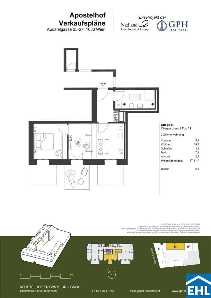 2-Zimmer-Wohnung kaufen in Wien – 46,67 m², € 476.252 – Bild 13 von 13