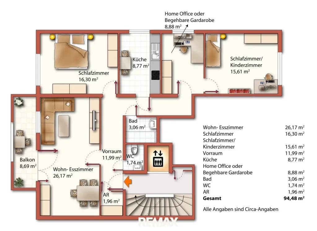 3-Zimmer-Immobilie mieten in Wien – 95 m², € 1.980 – Bild 30 von 31