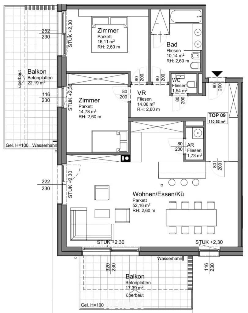 3-Zimmer-Wohnung kaufen in Gmunden – 110,52 m², € 543.320 – Bild 11 von 12