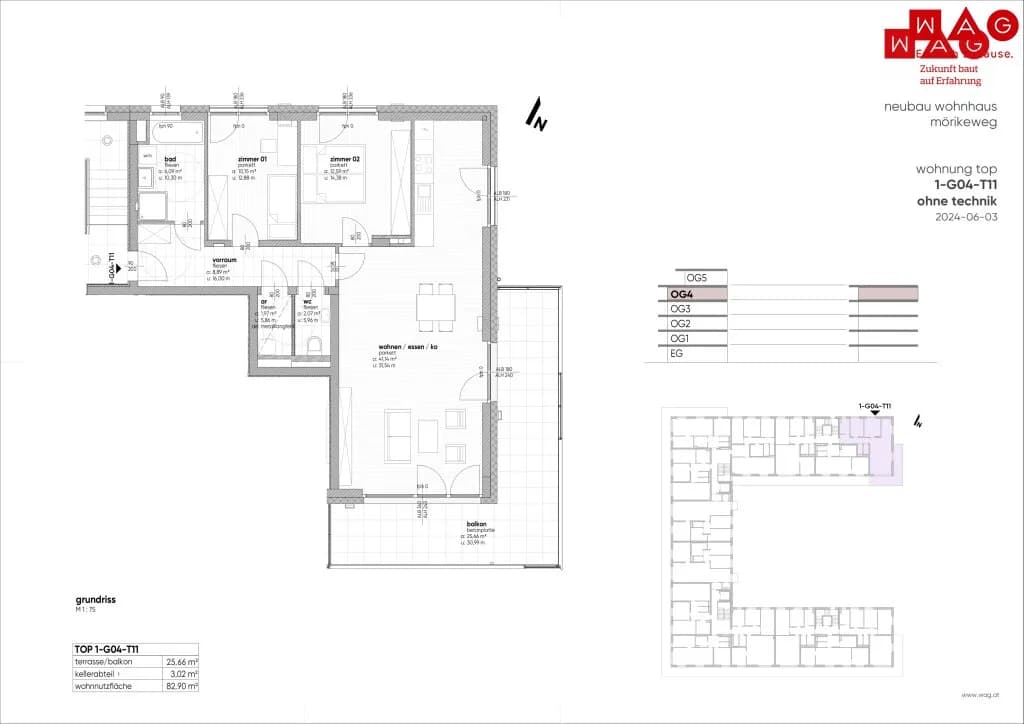3-Zimmer-Wohnung kaufen in Linz – 82,9 m², € 469.890 – Bild 25 von 26