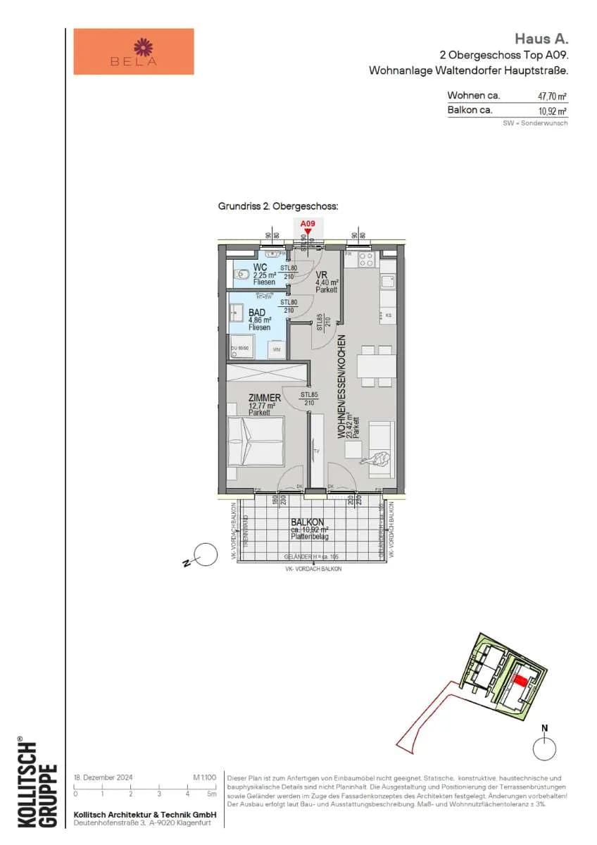2-Zimmer-Wohnung kaufen in Graz – 47,76 m², € 361.600 – Bild 2 von 10