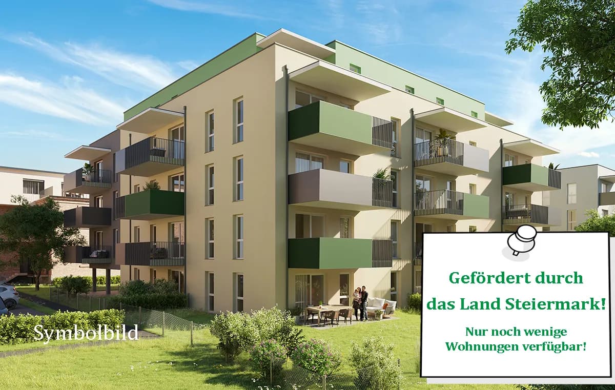 4-Zimmer-Wohnung mieten in Leoben – 77,69 m², € 1.018