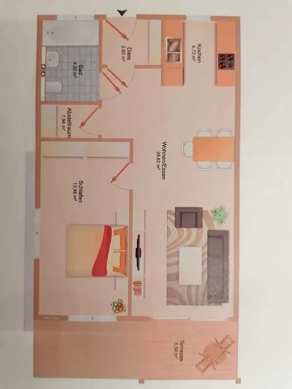 2-Zimmer-Wohnung mieten in Vöcklabruck – 57 m², € 960 – Bild 5 von 6