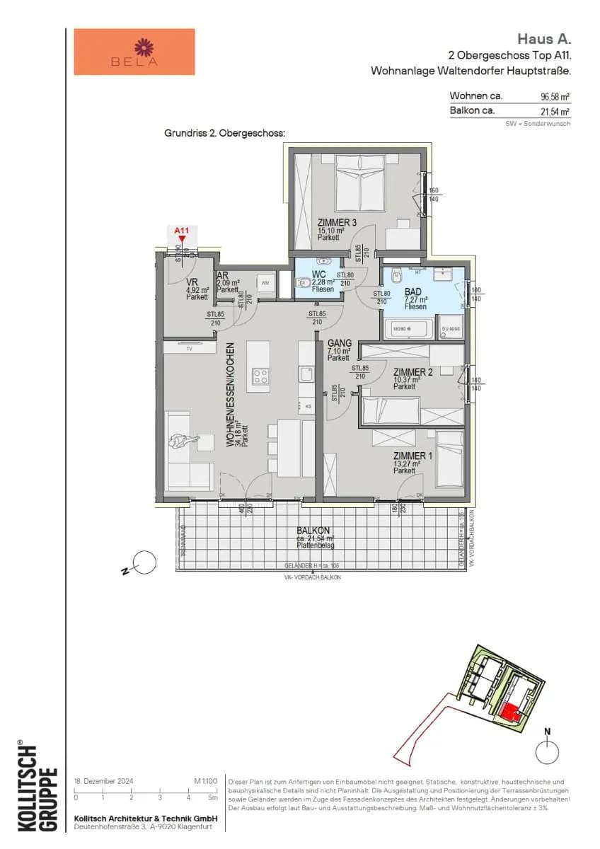 4-Zimmer-Wohnung kaufen in Graz – 96,64 m², € 741.600 – Bild 2 von 10