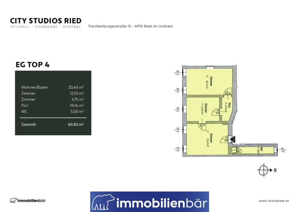2-Zimmer-Gewerbeimmobilie kaufen in Ried im Innkreis – 60,82 m², € 146.000 – Bild 14 von 14