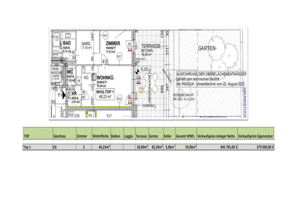 2-Zimmer-Wohnung kaufen in Wien – 46,53 m², € 379.000 – Bild 2 von 2