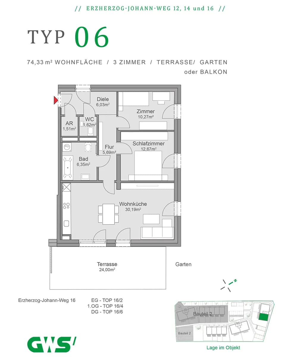 3-Zimmer-Wohnung kaufen in Leibnitz – 75,57 m², € 274.532 – Bild 6 von 6
