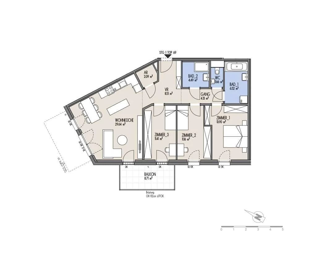 4-Zimmer-Wohnung kaufen in Wien – 93,51 m², € 539.000 – Bild 2 von 22