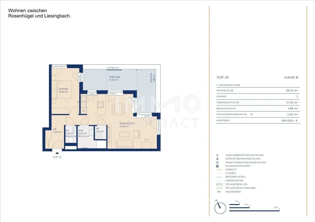 2-Zimmer-Wohnung kaufen in Wien – 58,16 m², € 389.000 – Bild 13 von 13