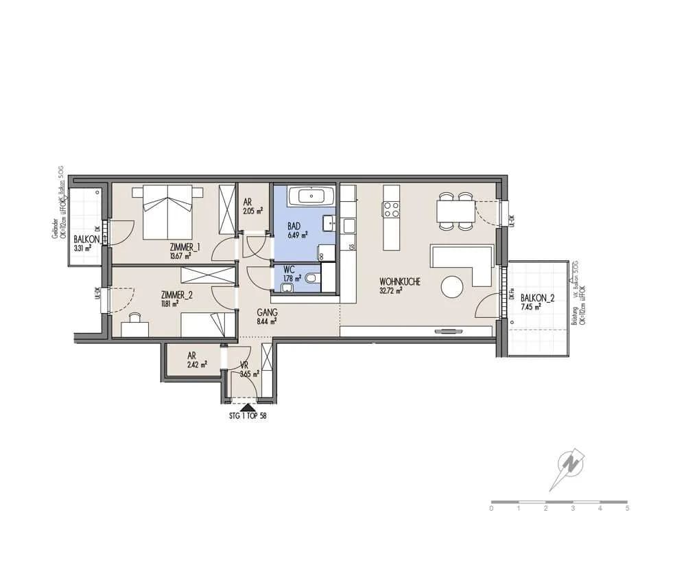 3-Zimmer-Wohnung kaufen in Wien – 83,03 m², € 465.000 – Bild 2 von 22