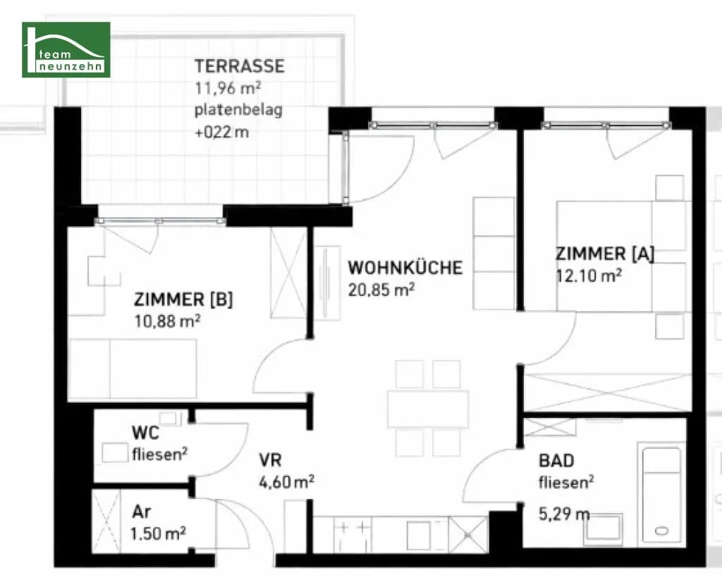 3-Zimmer-Wohnung kaufen in Wien – 60 m², € 390.000 – Bild 7 von 7