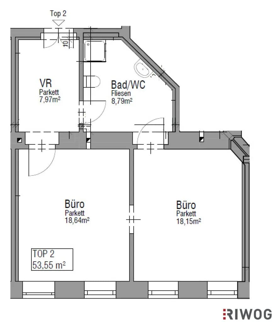 2-Zimmer-Gewerbeimmobilie kaufen in Wien – 50 m², € 199.000 – Bild 11 von 11
