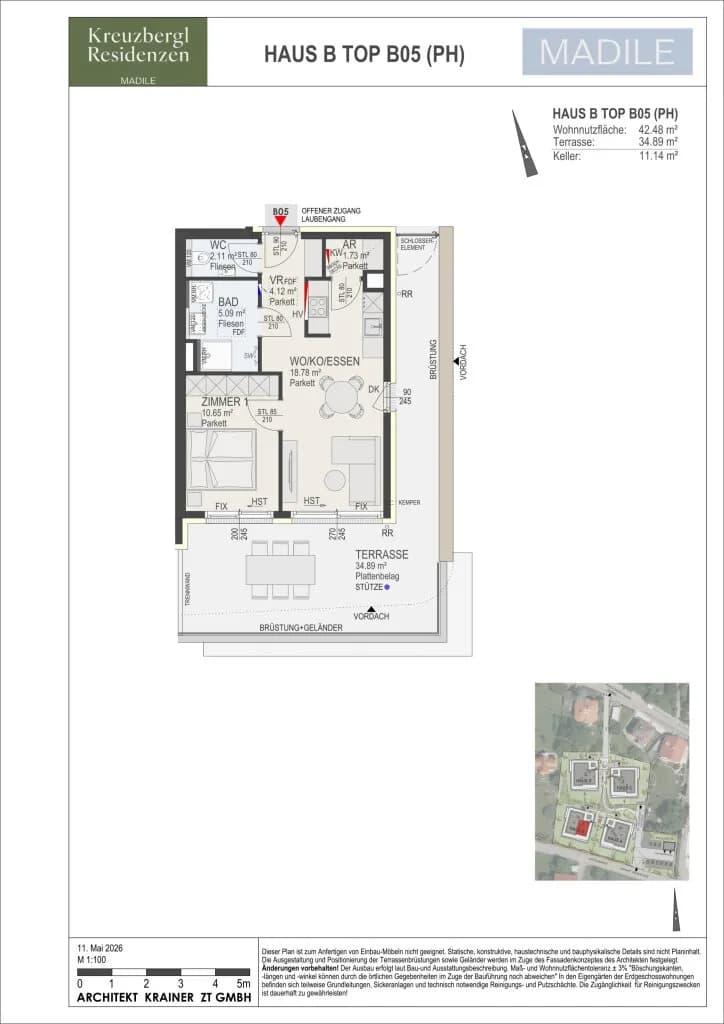 2-Zimmer-Wohnung kaufen in Klagenfurt – 42,48 m² – Bild 7 von 7