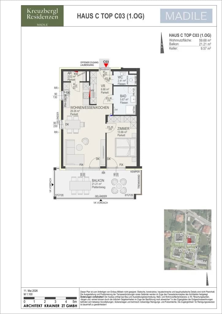 2-Zimmer-Wohnung kaufen in Klagenfurt – 59,68 m² – Bild 7 von 7
