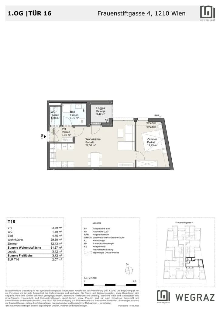 2-Zimmer-Wohnung kaufen in Wien – 51,67 m², € 297.273 – Bild 9 von 9