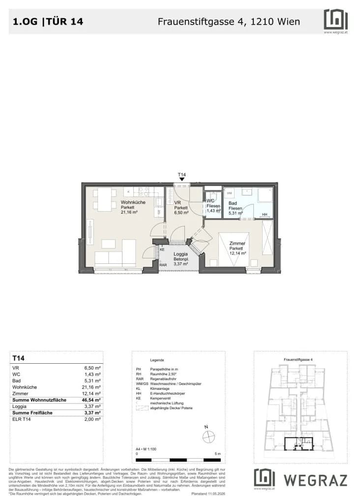 2-Zimmer-Wohnung kaufen in Wien – 46,54 m², € 271.818 – Bild 9 von 9
